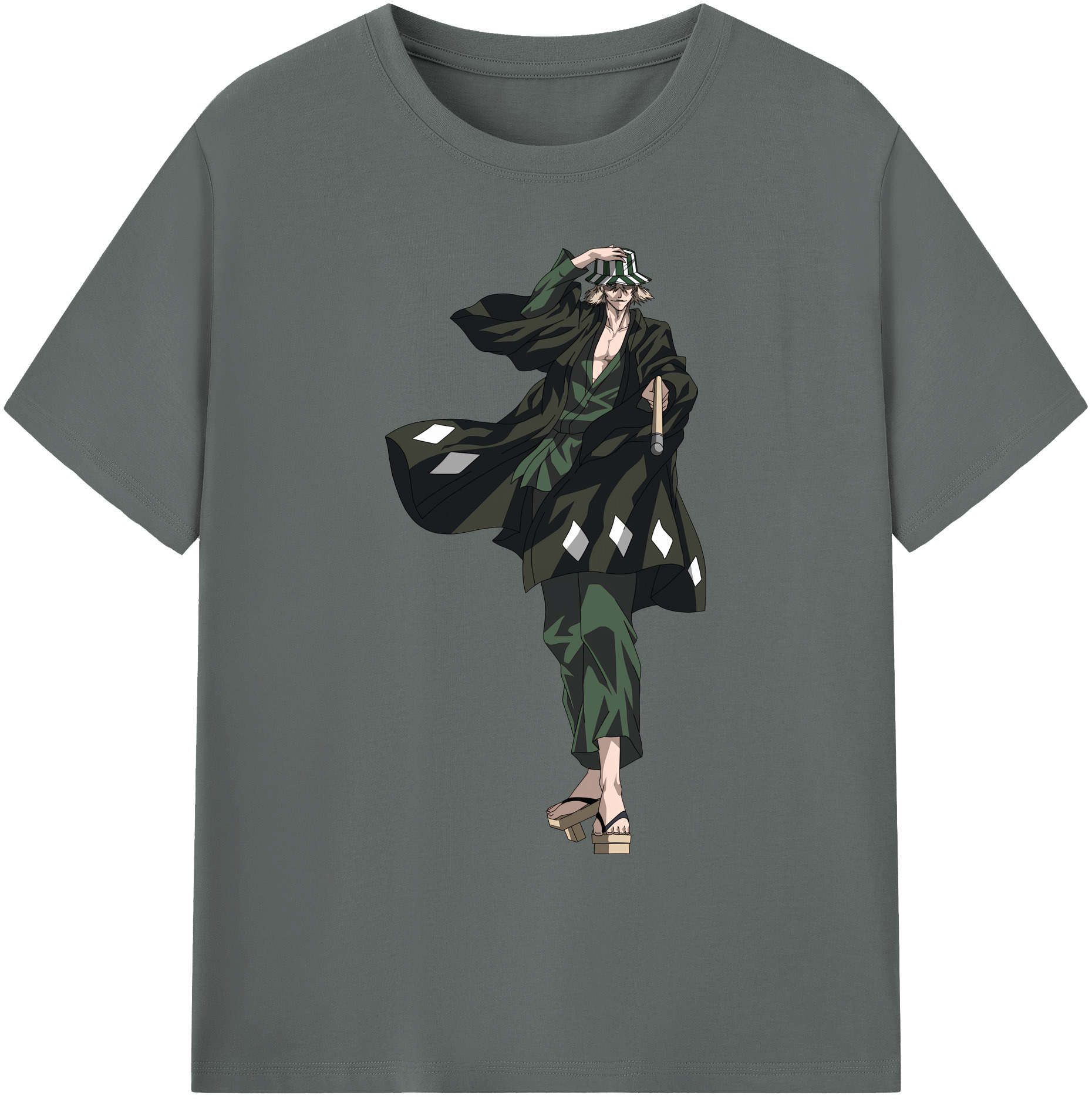 （画像用） "ブリーチ 浦原 喜助（うらはら きすけ） BLEACH Urahara Kisuke " 綿100％ メンズ半袖Tシャツ｜肌触りやわらか＆通気性